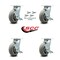 Service Caster 6 Inch Thermoplastic Rubber Caster Set with Roller Bearing and Brake/Swivel Lock SCC-30CS620-TPRRD-TLB-BSL-4 - alternate 5